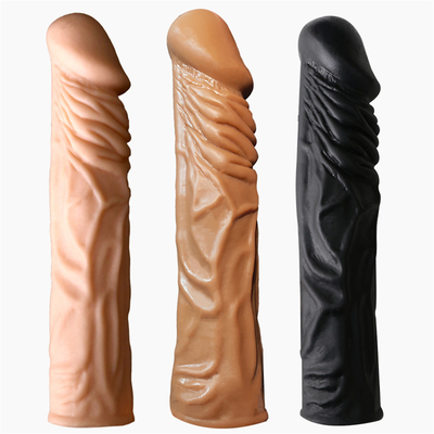 Riempitivo di gomma del dildo della manica del pene dei preservativi degli uomini della manica del pene del preservativo del silicone