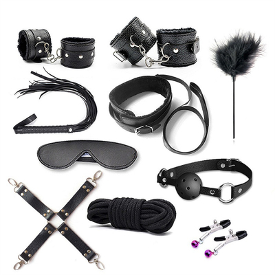 10pcs/set SM Prodotti Bondage PU Pelle Fetish Kit Restrizioni schiavo Sex Toy Bondage Per le coppie