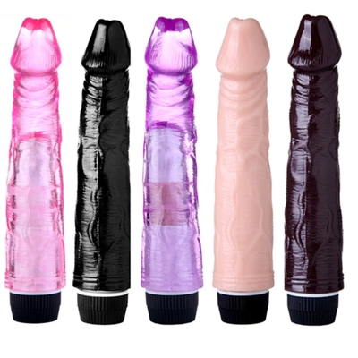 Vibratore di pene TPE senza passo pene artificiale per donna