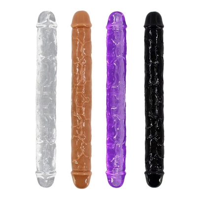 Super morbido TPE con due teste Dildo Realistic Sex Toy Penis Per Donna
