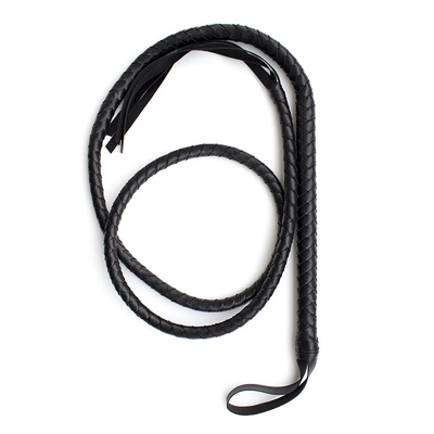 Fioco di toro in pelle in microfibra di prima qualità, fioco di toro rosso da 1,9 metri, cavallo di lusso a trecce BDSM Fioco di giocattolo