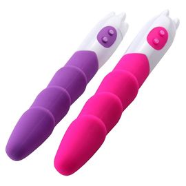 Vibratore del dildo di Toy With Battery Power Power del sesso del vibratore del silicone di 6 velocità per la donna