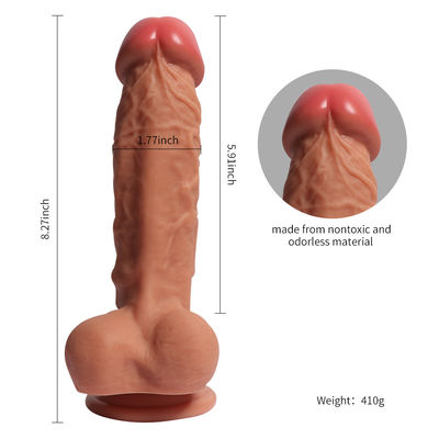 Dildo realistico 100% dell'alto di Flexiablility del dildo del sesso del giocattolo silicone medico di sicurezza