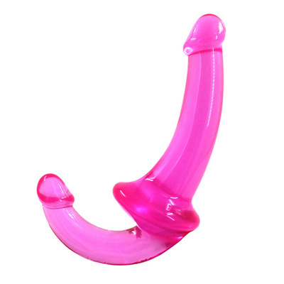 Giocattoli lesbici del sesso del dildo conclusi doppio erotico del sesso del giocattolo del pene senza spalline del TPE