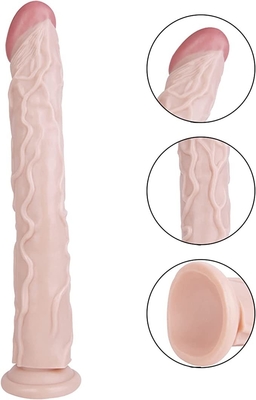 Dildo mostruoso realistico spesso flessibile realistico da 15 pollici con forte ventosa