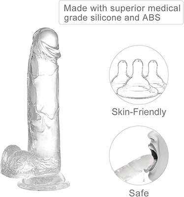 Coppia principianti Dildo realistico ultra morbido con albero curvo e sfere