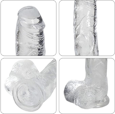Coppia principianti Dildo realistico ultra morbido con albero curvo e sfere