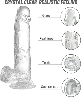 Coppia principianti Dildo realistico ultra morbido con albero curvo e sfere