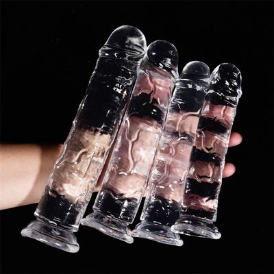 Dildo piccolo da 7 pollici, morbido realistico giocattolo del sesso per principianti Jelly Dildo trasparente con forte ventosa per donna/uomo/gay