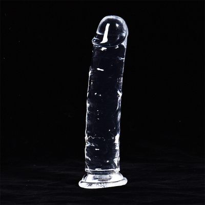 Dildo piccolo da 7 pollici, morbido realistico giocattolo del sesso per principianti Jelly Dildo trasparente con forte ventosa per donna/uomo/gay