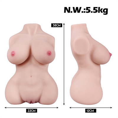 Masturbatore maschio delle grandi delle tette del torso bambole adulte molli realistiche del sesso per la vagina strutturata realistica degli uomini 3D con ChannelPop anale