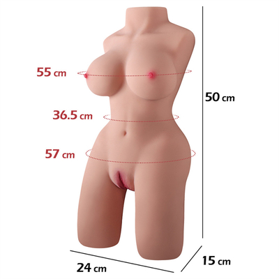 bambola purulenta realistica del sesso del seno del multi di posizione di 6,5 chilogrammi mezzo di lunghezza del silicone del sesso torso femminile attivo della bambola grande adatta