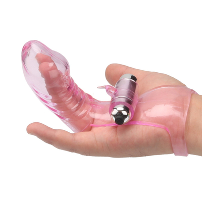 Il sesso della novità gioca il TPE medico di RoHS del vibratore della manica del dito per le donne