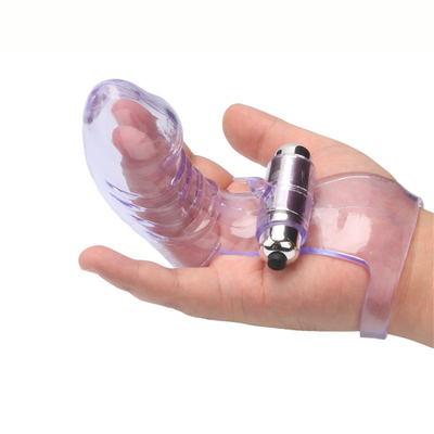 Il sesso della novità gioca il TPE medico di RoHS del vibratore della manica del dito per le donne