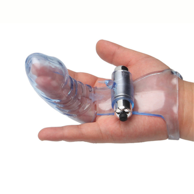 Il sesso della novità gioca il TPE medico di RoHS del vibratore della manica del dito per le donne
