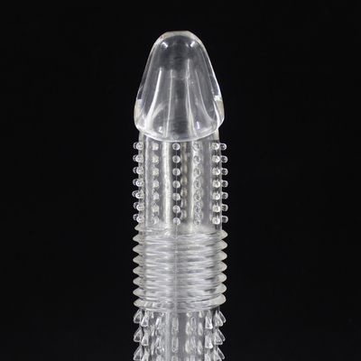 Giocattoli adulti del sesso di Crystal Condoms And Extendable Male dei preservativi riutilizzabili del pene