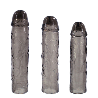 Pene realistico del silicone del gallo della manica di estensione del pene degli uomini di Toy Dildo Extender Condoms For del sesso