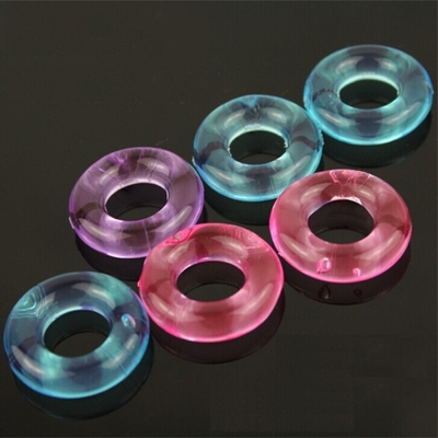 Pene ad azione ritardata Ring Crystal Ring Color Random Silicone Ring per il maschio