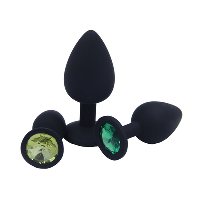 Giocattoli adulti gay anali del silicone di Chastity Anal Plug Adult Toy della spina ingioiellata portatile di estremità per gli uomini