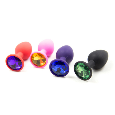 Giocattoli adulti gay anali del silicone di Chastity Anal Plug Adult Toy della spina ingioiellata portatile di estremità per gli uomini