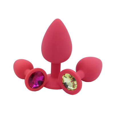 Giocattoli adulti gay anali del silicone di Chastity Anal Plug Adult Toy della spina ingioiellata portatile di estremità per gli uomini