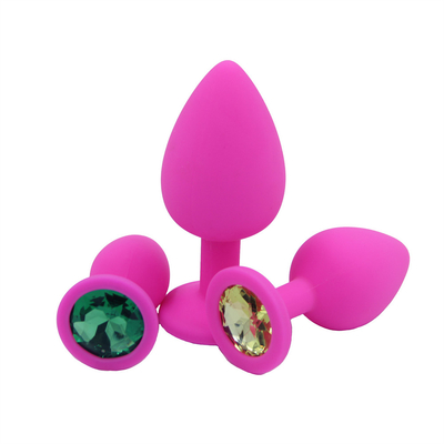 Giocattoli adulti gay anali del silicone di Chastity Anal Plug Adult Toy della spina ingioiellata portatile di estremità per gli uomini