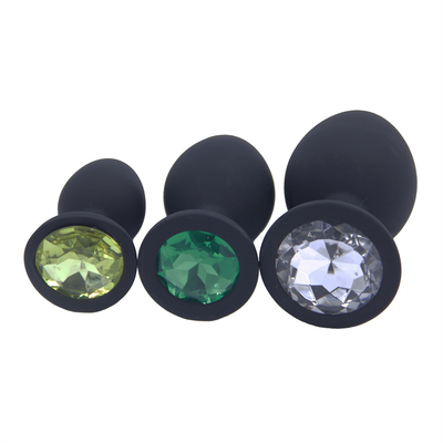 Giocattoli adulti gay anali del silicone di Chastity Anal Plug Adult Toy della spina ingioiellata portatile di estremità per gli uomini