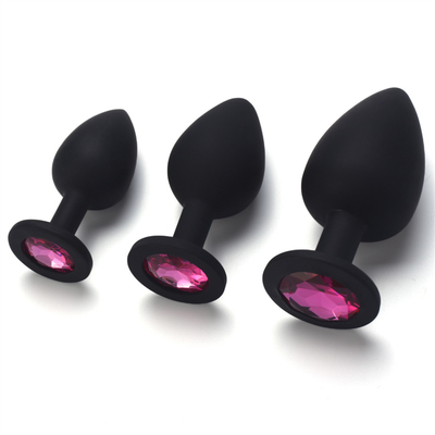 Giocattoli adulti gay anali del silicone di Chastity Anal Plug Adult Toy della spina ingioiellata portatile di estremità per gli uomini