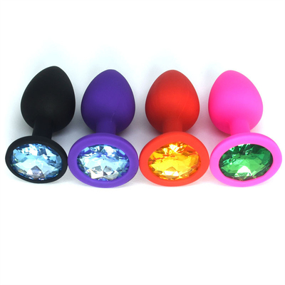 Giocattoli adulti gay anali del silicone di Chastity Anal Plug Adult Toy della spina ingioiellata portatile di estremità per gli uomini