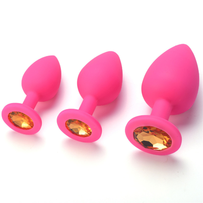 Giocattoli adulti gay anali del silicone di Chastity Anal Plug Adult Toy della spina ingioiellata portatile di estremità per gli uomini