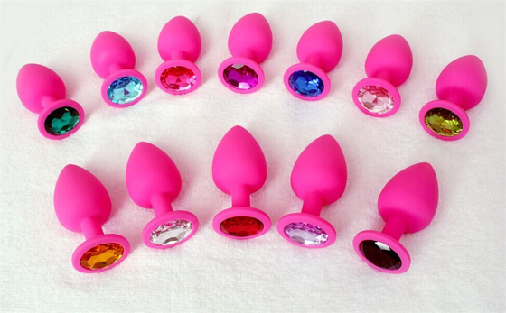 Giocattoli adulti gay anali del silicone di Chastity Anal Plug Adult Toy della spina ingioiellata portatile di estremità per gli uomini