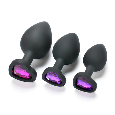 Giocattoli adulti gay anali del silicone di Chastity Anal Plug Adult Toy della spina ingioiellata portatile di estremità per gli uomini