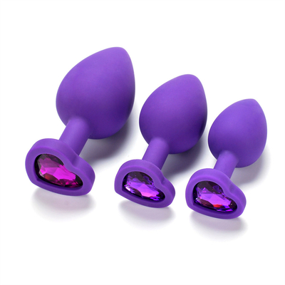 Giocattoli adulti gay anali del silicone di Chastity Anal Plug Adult Toy della spina ingioiellata portatile di estremità per gli uomini