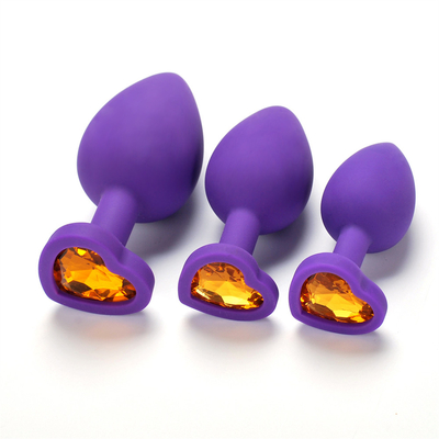 Giocattoli adulti gay anali del silicone di Chastity Anal Plug Adult Toy della spina ingioiellata portatile di estremità per gli uomini