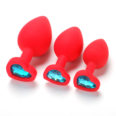 Giocattoli adulti gay anali del silicone di Chastity Anal Plug Adult Toy della spina ingioiellata portatile di estremità per gli uomini