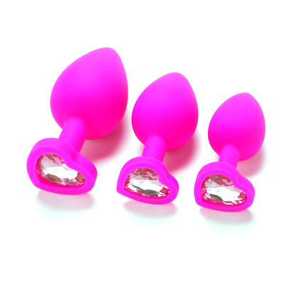 Giocattoli adulti gay anali del silicone di Chastity Anal Plug Adult Toy della spina ingioiellata portatile di estremità per gli uomini
