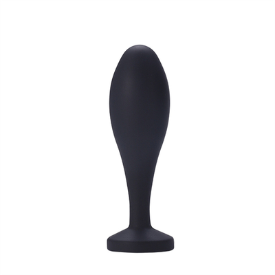 Il sesso anale del silicone del drop shipping gioca l'insieme anale della spina del massaggiatore di progettazione della goccia di acqua della spina anale nera di estremità