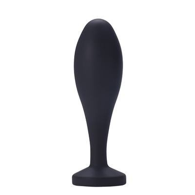 Il sesso anale del silicone del drop shipping gioca l'insieme anale della spina del massaggiatore di progettazione della goccia di acqua della spina anale nera di estremità