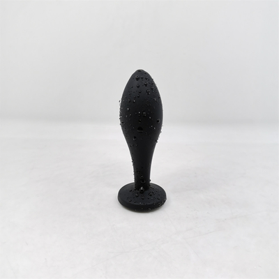 Il sesso anale del silicone del drop shipping gioca l'insieme anale della spina del massaggiatore di progettazione della goccia di acqua della spina anale nera di estremità