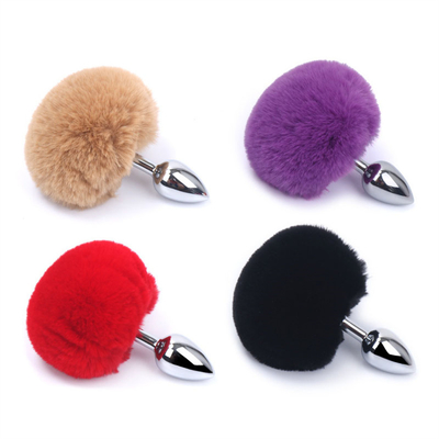 Diversi Colori Metallici Sex Toys Plug Anale Con Coniglietta