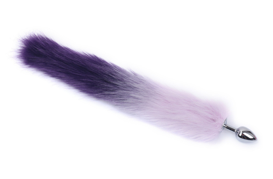 Colore di metallo culo anal plug inserire Fox Tail anal plug per la donna