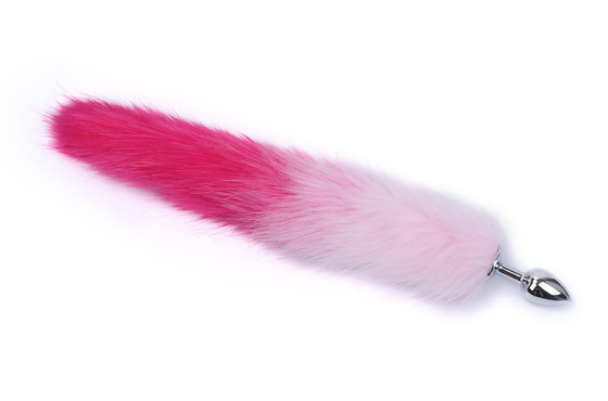 Colore di metallo culo anal plug inserire Fox Tail anal plug per la donna