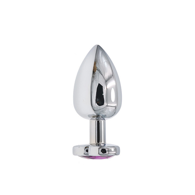 Leghe di alluminio in forma di cuore, anal plug, metallo anal plug, giocattoli sessuali per donne, anal plug con gemme di plastica colorata