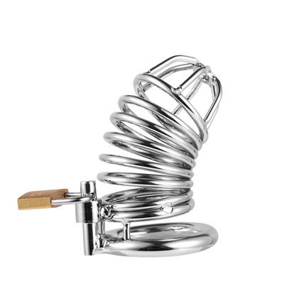 Metal Chastity Penis Cock Cage Uomini Bondage Penis Lock Chastity Time Delay Cages Dispositivo Per Uomini