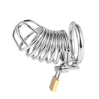 Metal Chastity Penis Cock Cage Uomini Bondage Penis Lock Chastity Time Delay Cages Dispositivo Per Uomini