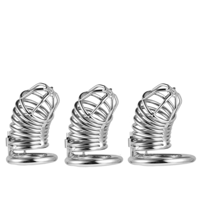 Metal Chastity Penis Cock Cage Uomini Bondage Penis Lock Chastity Time Delay Cages Dispositivo Per Uomini