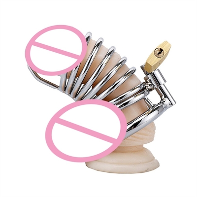 Metal Chastity Penis Cock Cage Uomini Bondage Penis Lock Chastity Time Delay Cages Dispositivo Per Uomini