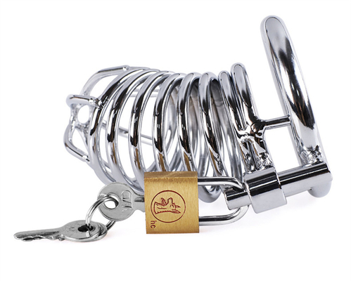 Metal Chastity Penis Cock Cage Uomini Bondage Penis Lock Chastity Time Delay Cages Dispositivo Per Uomini