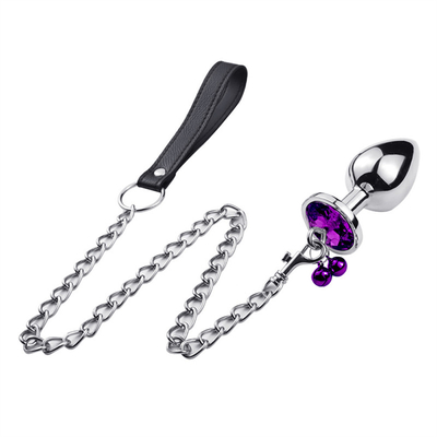 Giocattoli di sesso anale chiusura culo in acciaio inossidabile cristallo 3pcs Set metallo chiusura anale con campana