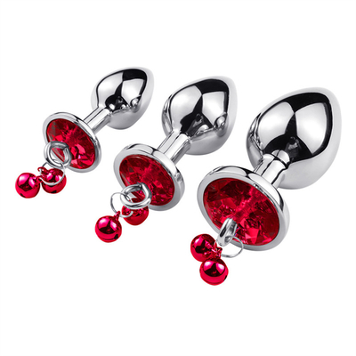 Giocattoli di sesso anale chiusura culo in acciaio inossidabile cristallo 3pcs Set metallo chiusura anale con campana